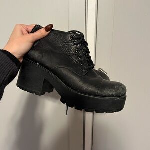 Vagabond Black Lace Up Platform Boots